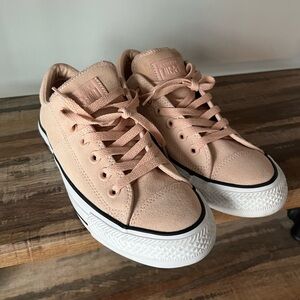 Converse Suede Leather Blush Pink Low-Top Sneakers